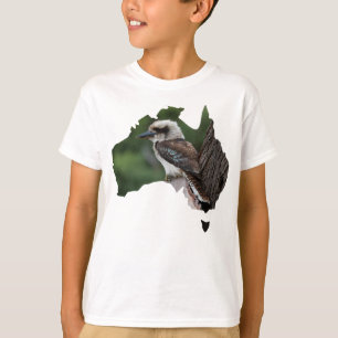 Australiens kontur döttrar Kookaburra i Träd T Shirt