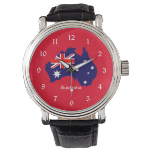 Australiens kontur och flagga armbandsur