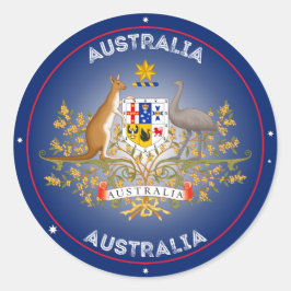 Australiens kulturarvssymbol runt klistermärke