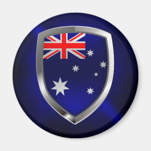 Australiens mettaliska emblem magnet
