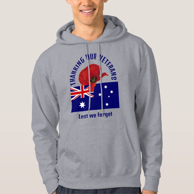 Australiens minnesdag för veteraner hoodie (Framsida)