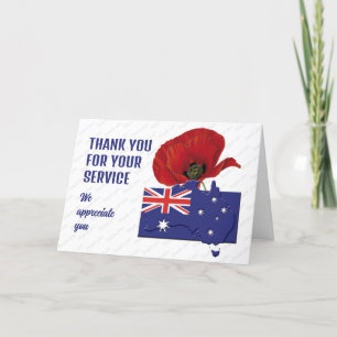 Australiens minnesdag VETERANS Tack Kort