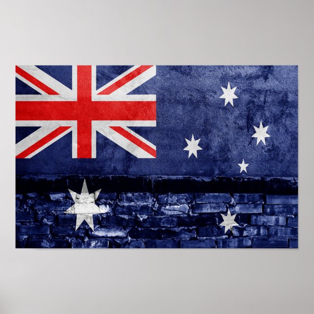 Australiens mur flagga poster (Framsidan)