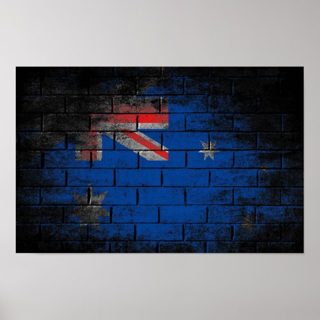 Australiens mur flagga poster (Framsidan)