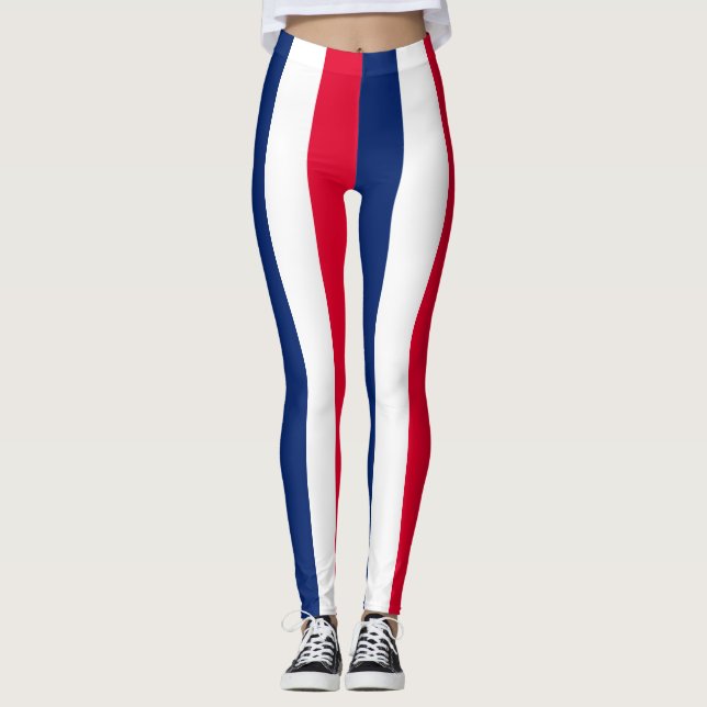 Australiens nationella Flagga Färg-Lodrät stripe Leggings (Framsida)