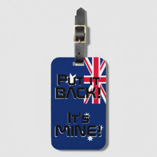 Australiens nationella Flagga Funny Patriotic Lugg Bagagebricka