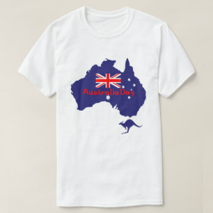 Australiens nationella flaggkartadag t shirt