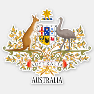 Australiens nationella Jacka av Arm Patriotic Klistermärken