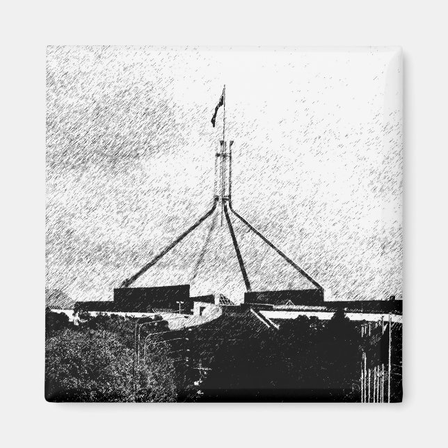 Australiens parlament - Canberra Magnet (Framsidan)