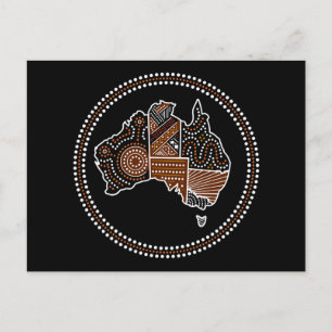 Australiens prickade karta vykort