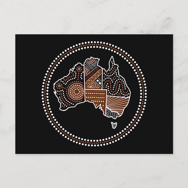 Australiens prickade karta vykort (Framsida)