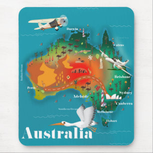Australiens reseaffisch Karta Musmatta
