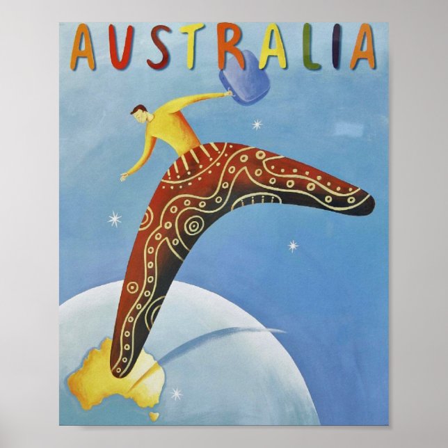 Australiens reseaffisch poster (Framsidan)