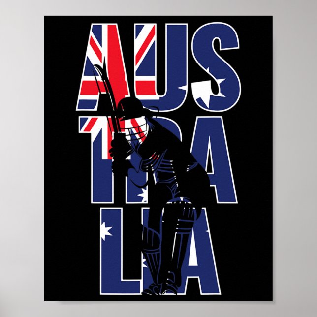 Australiens Supportrar Team Kit Present Australien Poster (Framsidan)