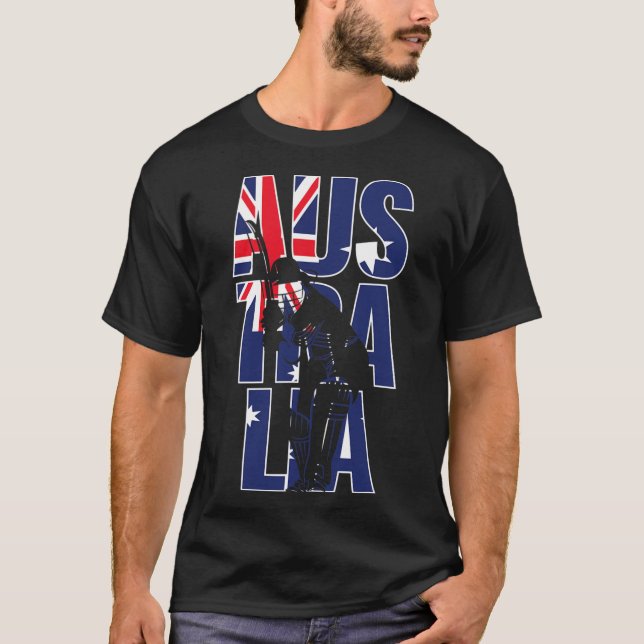 Australiens Supportrar Team Kit Present Australien T Shirt (Framsida)