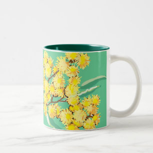 Australiens symbol för Golden wattle Två-Tonad Mugg