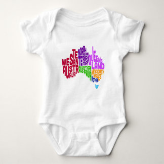 Australiens typografiska text Karta T-shirt