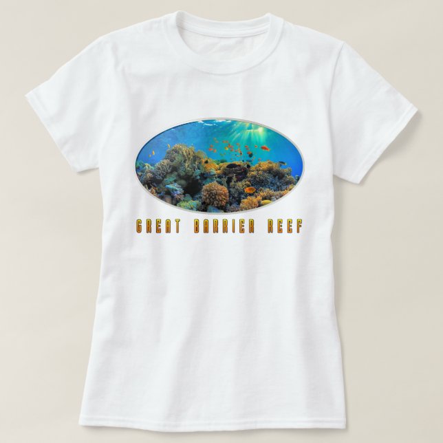 Australiens Underbara Barrier Reef stilized T Shirt (Design framsida)