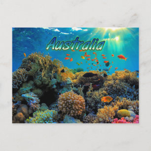 Australiens Underbara Barrier Reef stilized Vykort