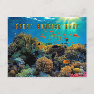 Australiens Underbara Barrier Reef stilized Vykort