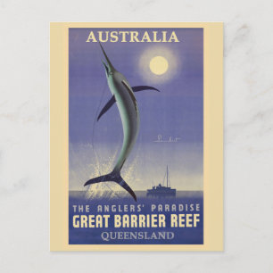 Australiens Underbara Barrier Reef Vintage resor P Vykort