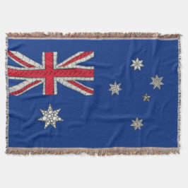 Australiens unika Flagga Art Original Souvenir Filt
