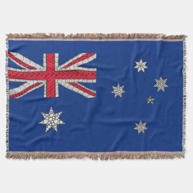 Australiens unika Flagga Art Original Souvenir Filt (Framsidan)
