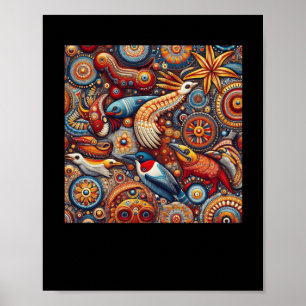 Australiens ursprungsbefolkning - aboriginell kult poster