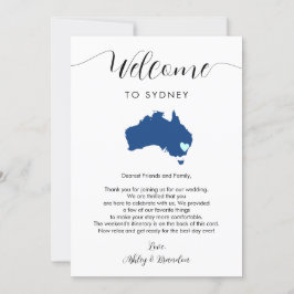 Australiens välkomstkort för Brev i Bröllop