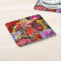 Australiens vilda blommor Scalloped fyrkant