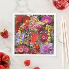 Australiens vilda blommor stora pappersservett