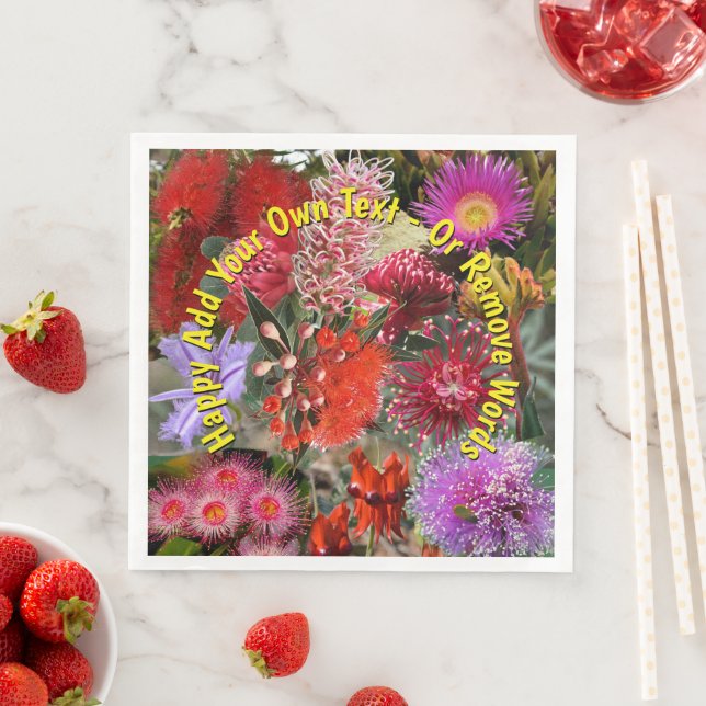 Australiens vilda blommor stora pappersservett (Insitu)