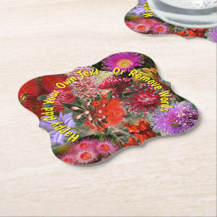 Australiens vilda blommor underlägg papper
