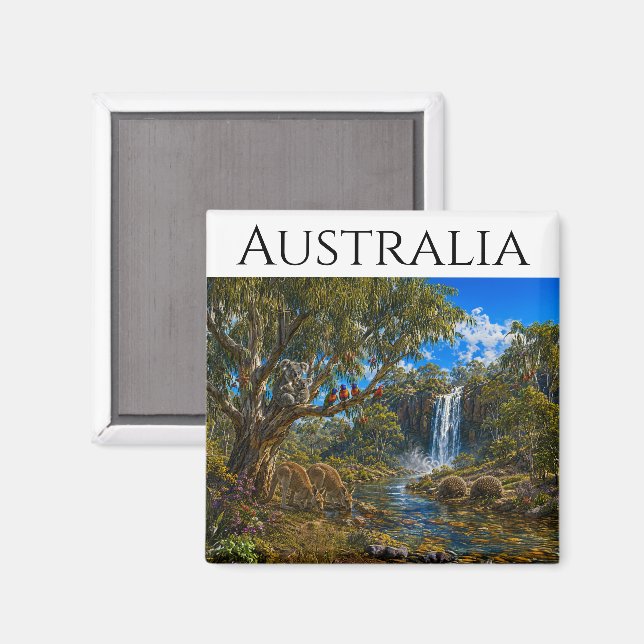 Australiens vilda echidnor magnet (Front/Back)