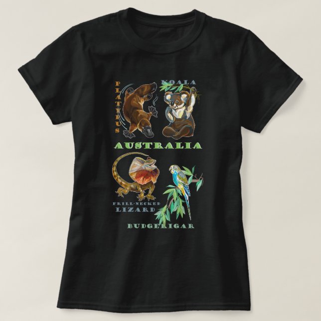 Australiens vilt t shirt (Design framsida)