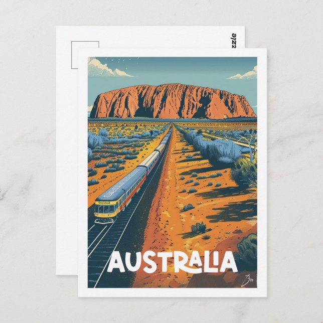 Australiens Vintage Berömd Travel Ställe Vykort (Fram/baksida)