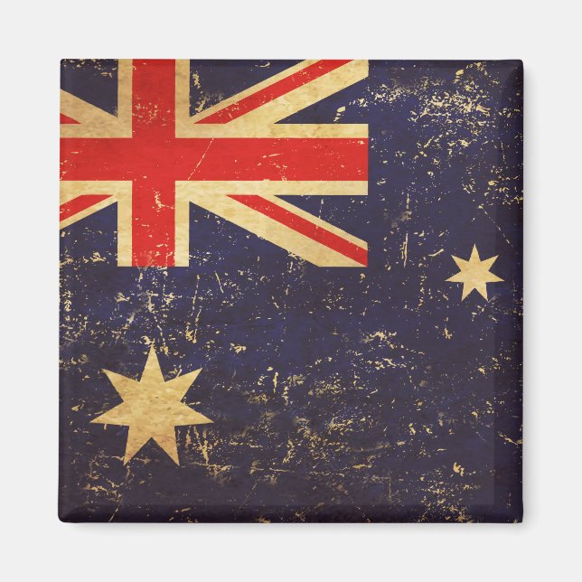 Australiens Vintage Design Magnet (Framsidan)