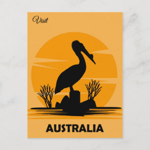 Australiens Vintage Pelican Travel Vykort