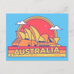 Australiens vykort för resor till Souvenir