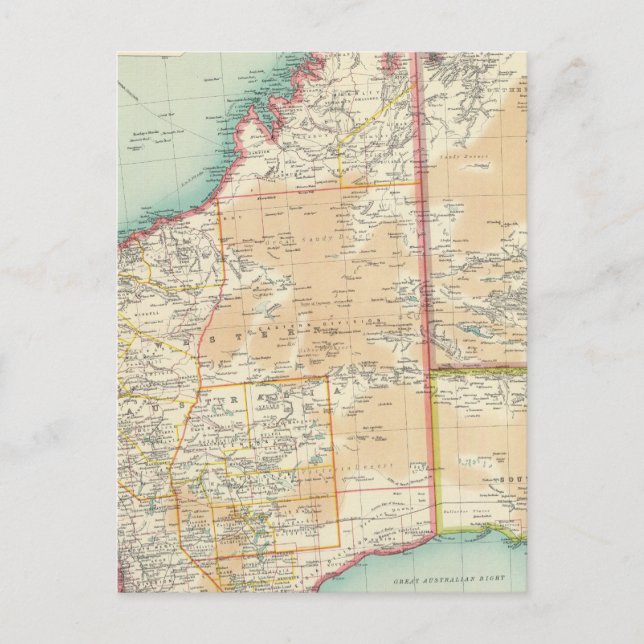 Australiens westerna sektion vykort (Framsida)