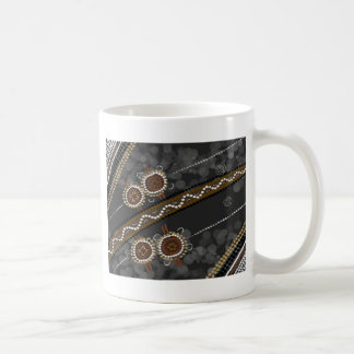 Australiensisk Aboriginal konst - borttappada Kaffemugg