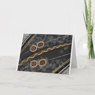 Australiensisk Aboriginal konst - borttappada Kort