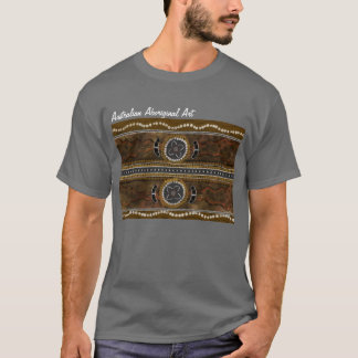 Australiensisk Aboriginal konst - matsammankomst T-shirt