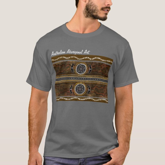 Australiensisk Aboriginal konst - matsammankomst T-shirt (Framsida)