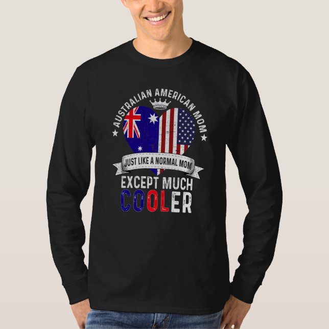 Australiensisk Amerikansk Mamma Mors Dag Mama Aust T Shirt (Framsida)