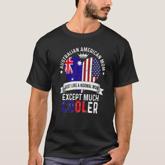 Australiensisk Amerikansk Mamma Mors Dag Mama Aust T Shirt (Framsida)
