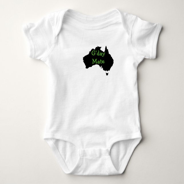 Australiensisk babyRomperG'Day kompis Tee Shirt (Framsida)