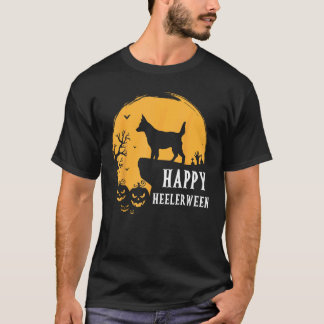 Australiensisk boskapshund Fullmåne Röd Blue Heele T Shirt