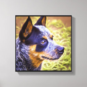 Australiensisk boskapshund - Hundporträtt Canvastryck
