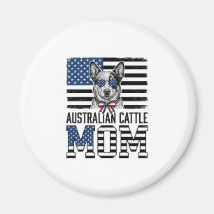 Australiensisk boskapshund mamma patriotisk vintag magnet